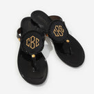 Monogrammed Flip Flops | Black