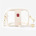 nc state wolfpack clear stadium crossbody bag in bone