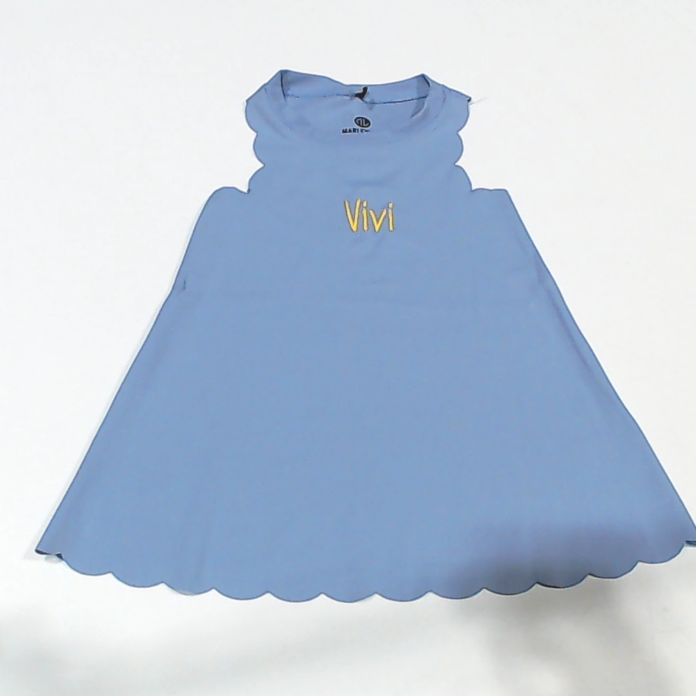 BLOOPER KIDS: Monogrammed Girls Scallop Dress