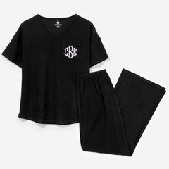 personalized pajamas in black