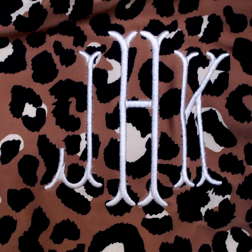 BLOOPER SWIM: Monogrammed High Neck Bikini Top