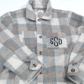 BLOOPER CLOTHING: Monogrammed Fuzzy Shacket