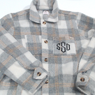 BLOOPER CLOTHING: Monogrammed Fuzzy Shacket
