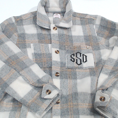 BLOOPER CLOTHING: Monogrammed Fuzzy Shacket