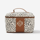 Monogrammed Spotted Train Case | Leopard Print