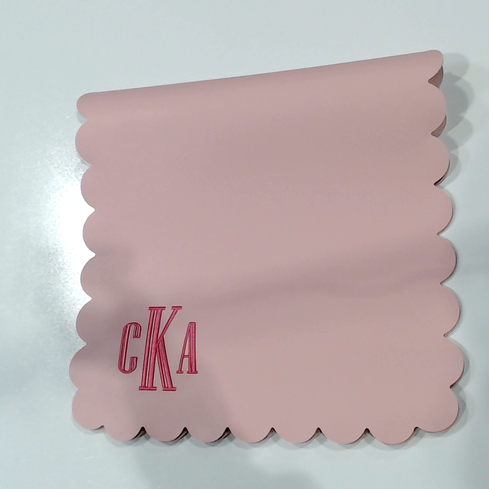BLOOPER ACCESSORY: Monogrammed Desk Mat
