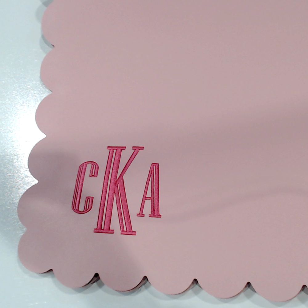 BLOOPER ACCESSORY: Monogrammed Desk Mat