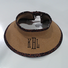 BLOOPER SWIM: Monogrammed Packable Straw Visor