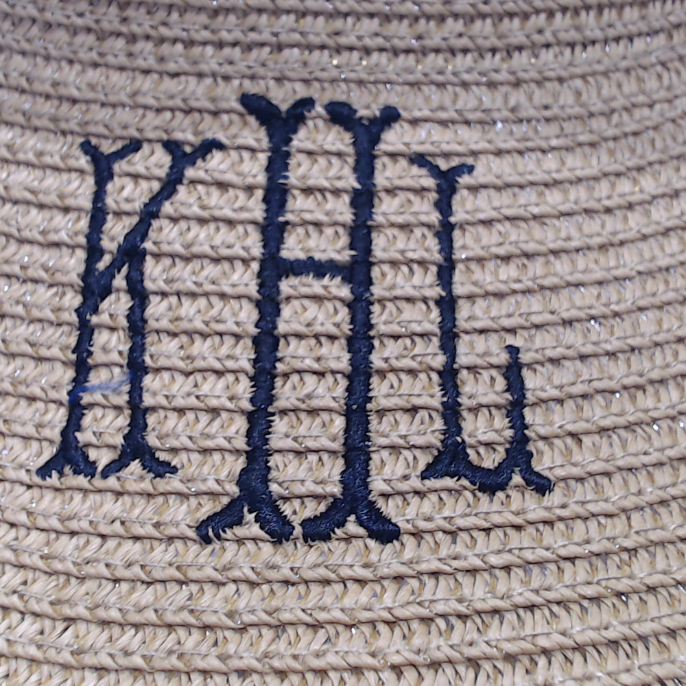 BLOOPER SWIM: Monogrammed Packable Straw Visor