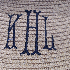 BLOOPER SWIM: Monogrammed Packable Straw Visor