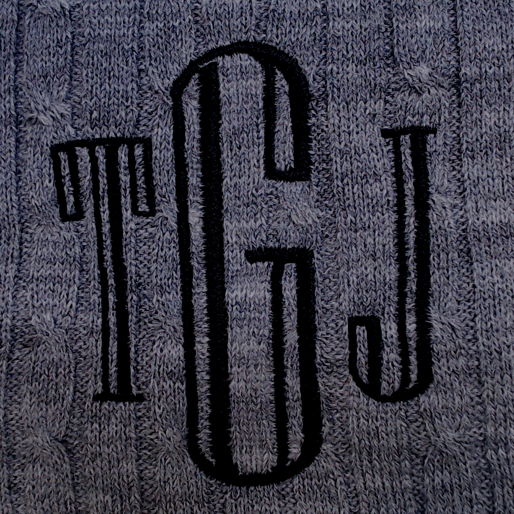 BLOOPER ACCESSORY: Monogrammed Cable Knit Scarf