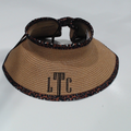 BLOOPER SWIM: Monogrammed Packable Straw Visor