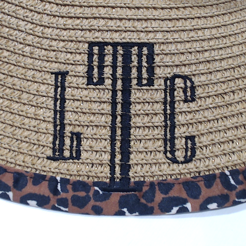 BLOOPER SWIM: Monogrammed Packable Straw Visor