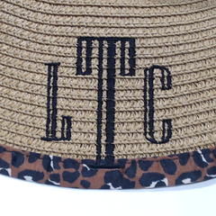 BLOOPER SWIM: Monogrammed Packable Straw Visor