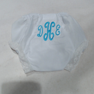 BLOOPER KIDS: Monogrammed White Eyelet Baby Bloomers