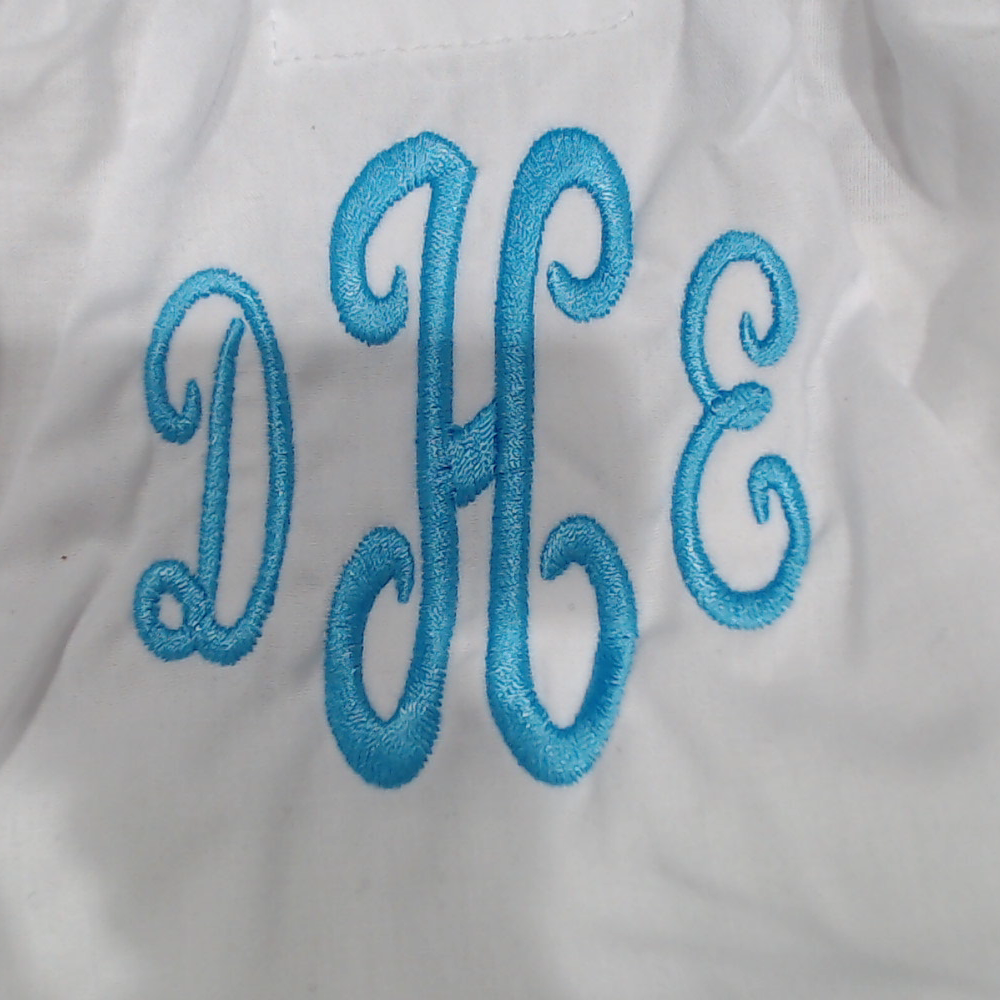 BLOOPER KIDS: Monogrammed White Eyelet Baby Bloomers