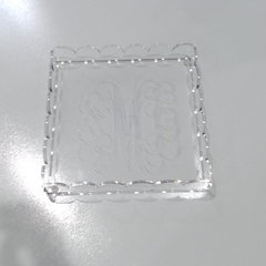 BLOOPER ACCESSORY: Monogrammed Scallop Acrylic Valet Tray