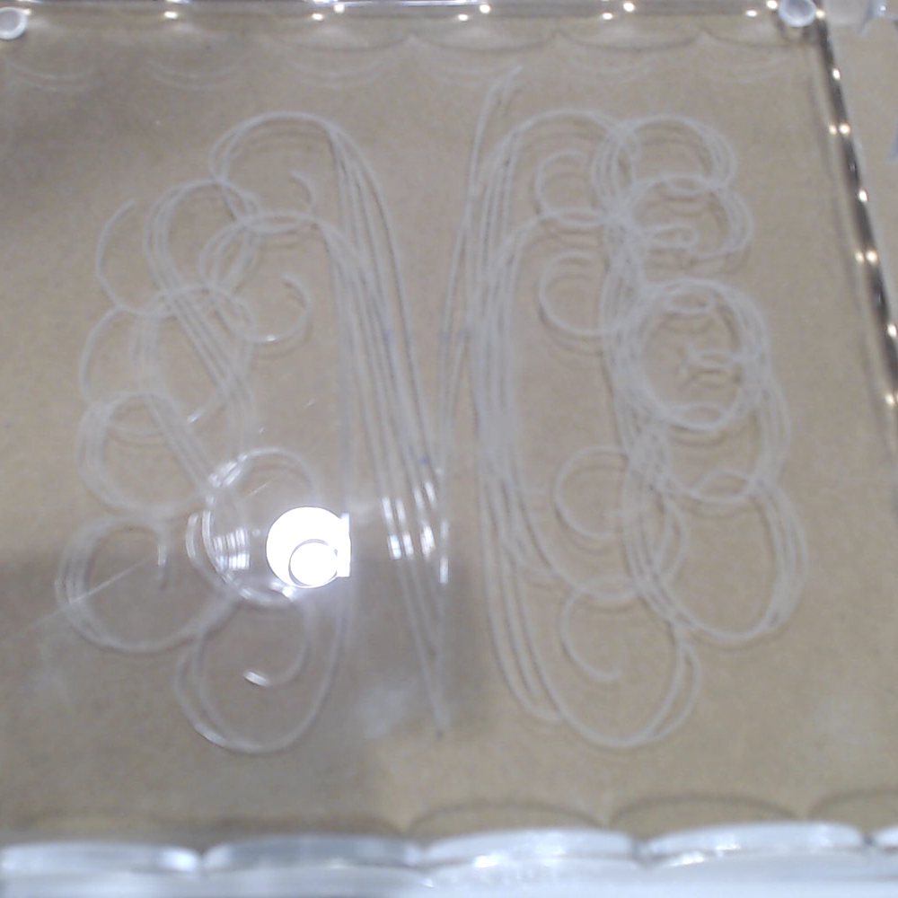 BLOOPER ACCESSORY: Monogrammed Scallop Acrylic Valet Tray