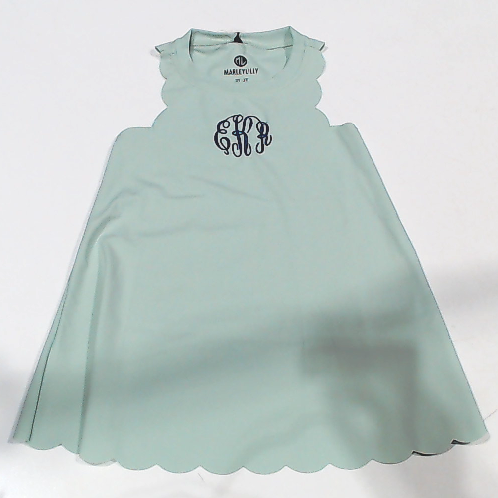 BLOOPER K(DS: Monogrammed Girls Scallop Dress
