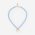 Beaded Bow Necklace | Blue
