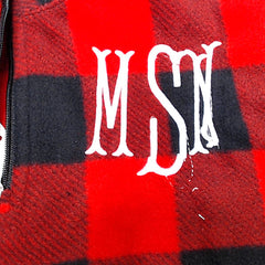 BLOOPER CLOTHING: Monogrammed Plaid Fleece Pullover