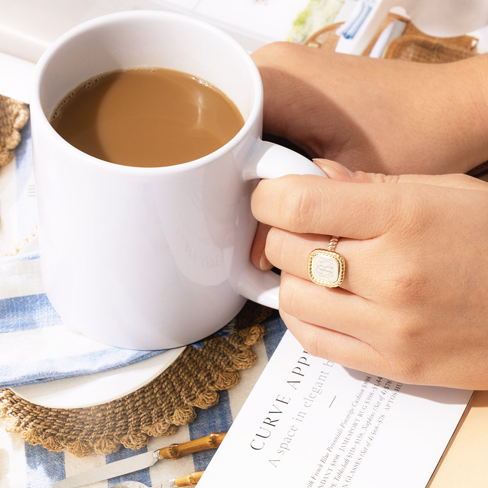 cable ring with coffee