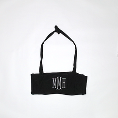 BLOOPER SWIM: Monogrammed Bandeau Top