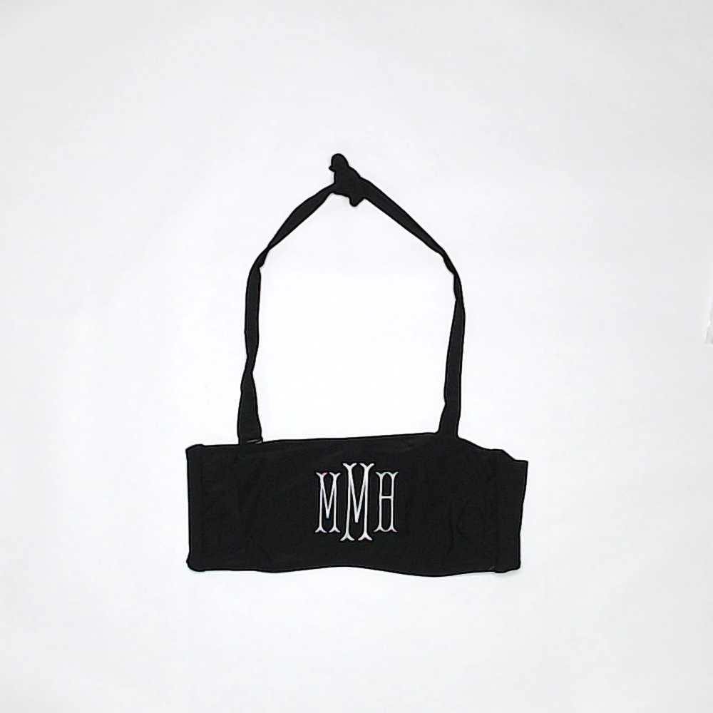 BLOOPER SWIM: Monogrammed Bandeau Top