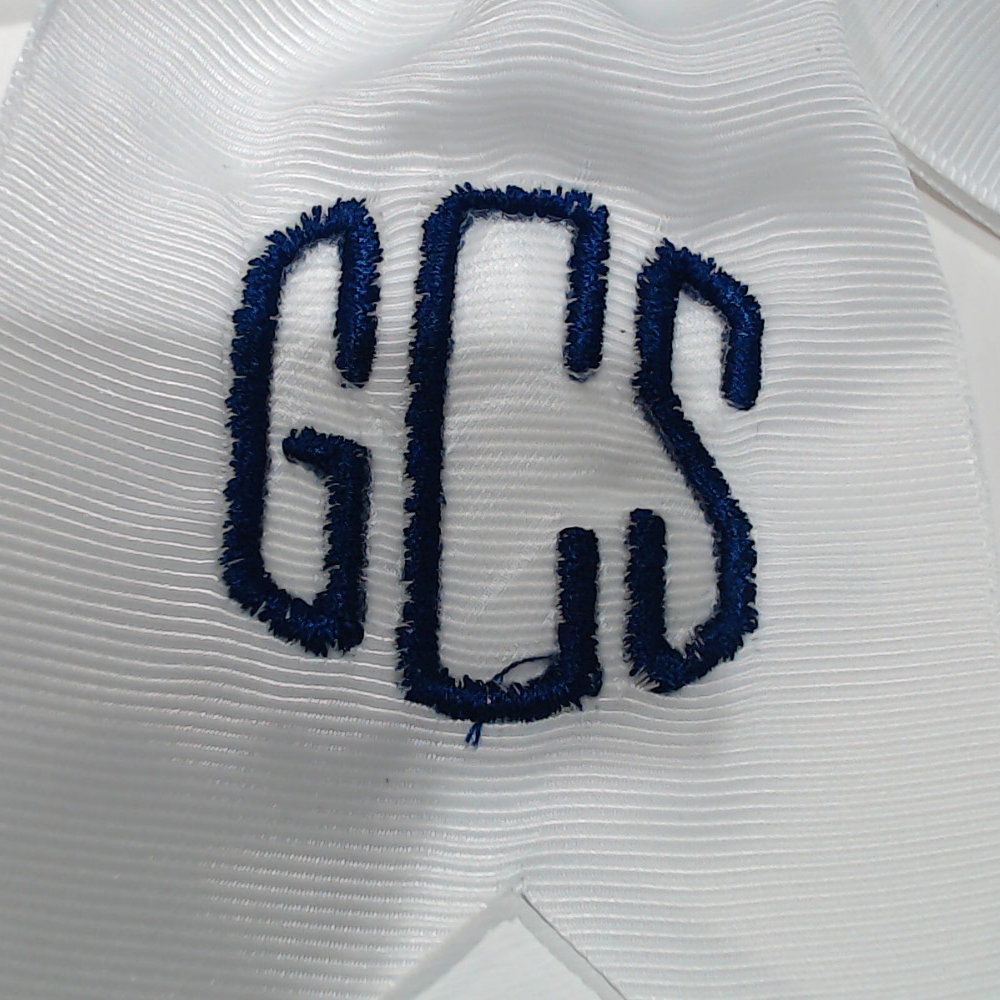BLOOPER KIDS: Monogrammed Girls Hair Bow