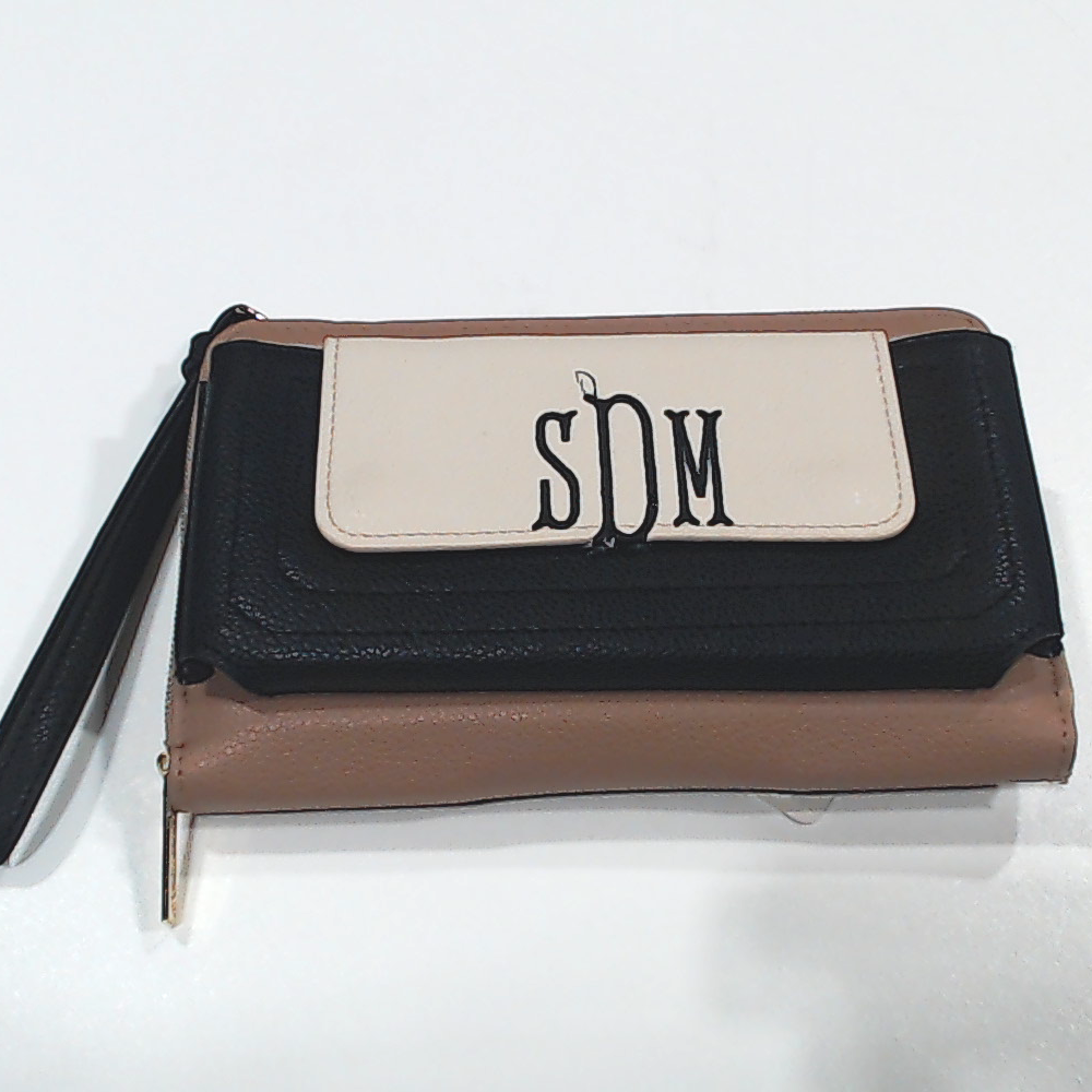 BLOOPER BAG: Monogrammed Phone Wallet Wristlet