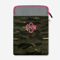Monogrammed Neoprene Laptop Case in Camo