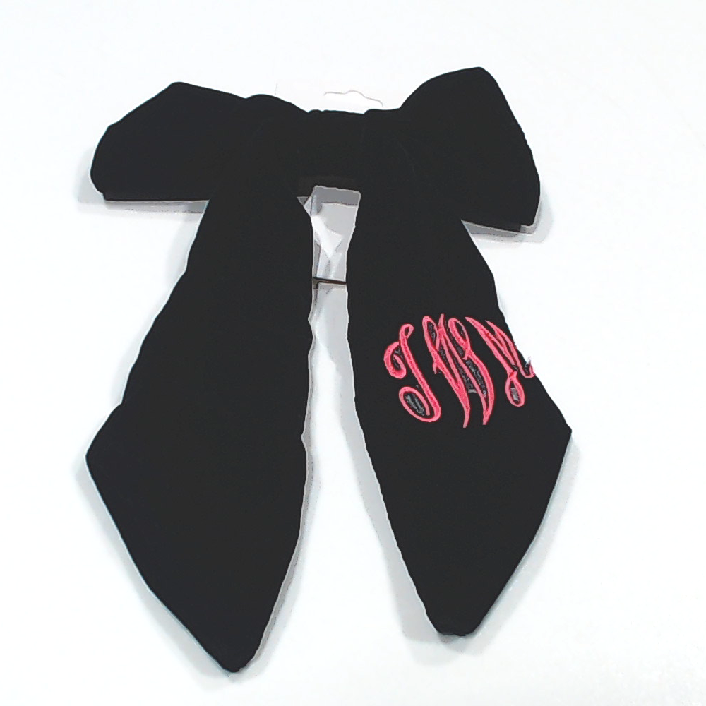 BLOOPER ACCESSORY: Monogrammed Velvet Bow