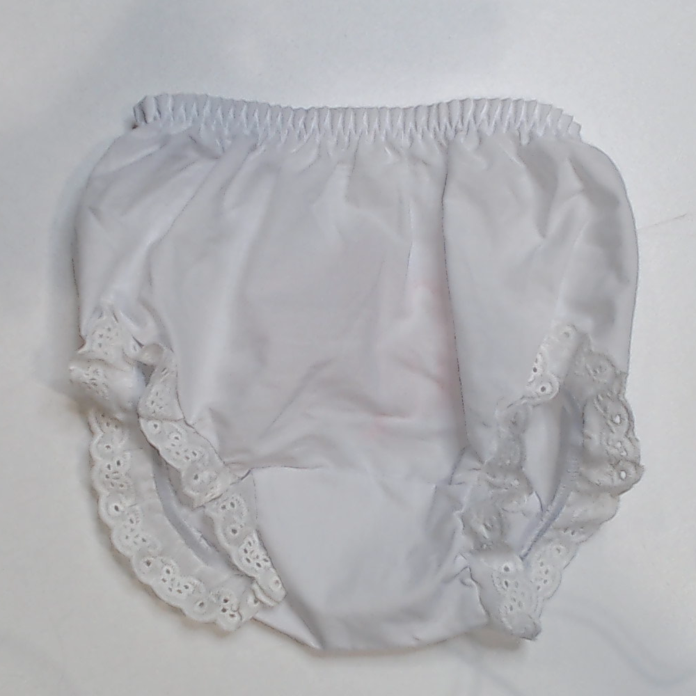 BLOOPER KIDS: Monogrammed White Eyelet Baby Bloomers