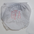 BLOOPER KIDS: Monogrammed White Eyelet Baby Bloomers