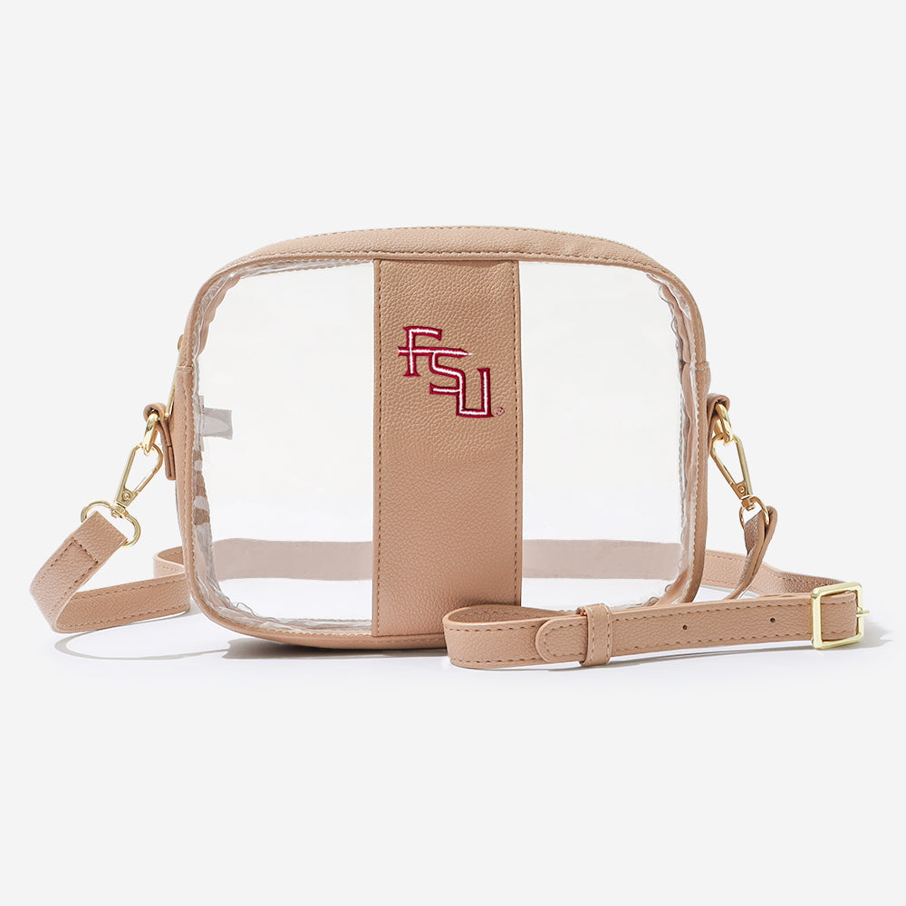 FSU Clear Stadium Crossbody Bag in Tan