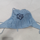 BLOOPER SWIM: Monogrammed High Neck Bikini Top