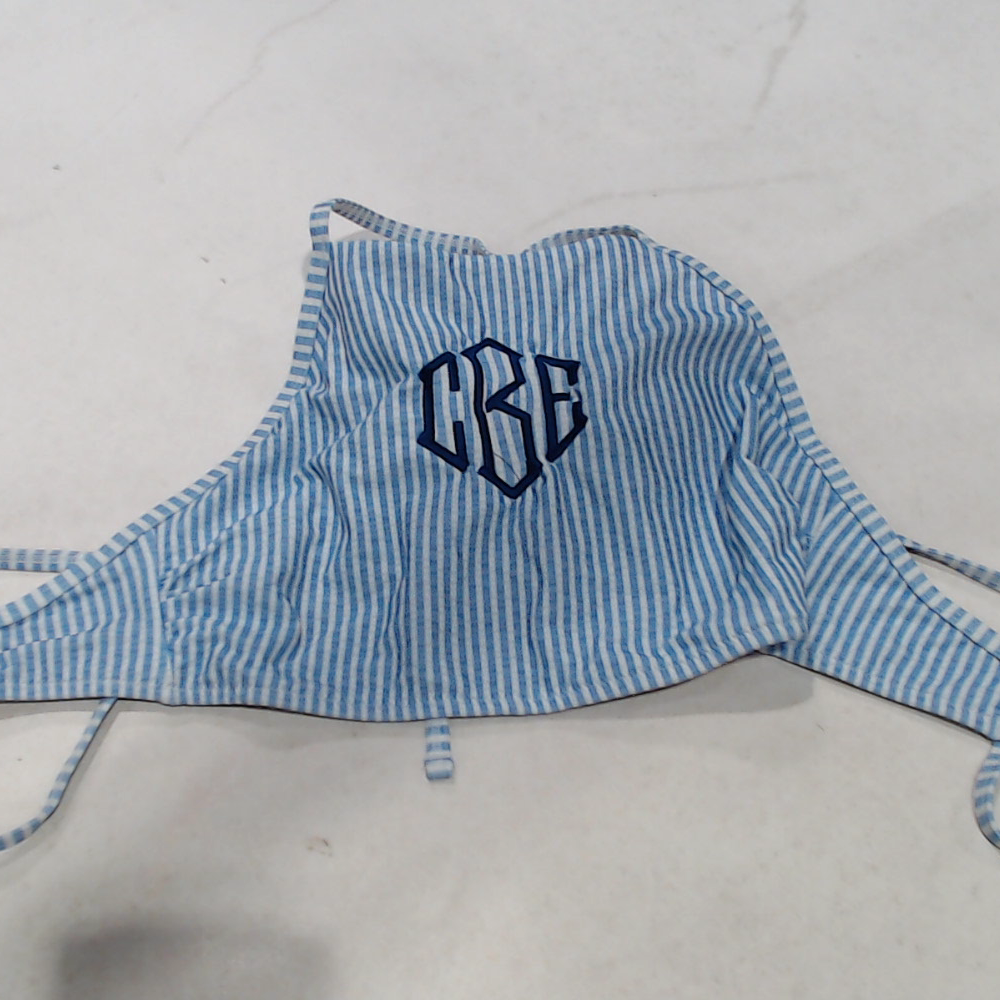 BLOOPER SWIM: Monogrammed High Neck Bikini Top