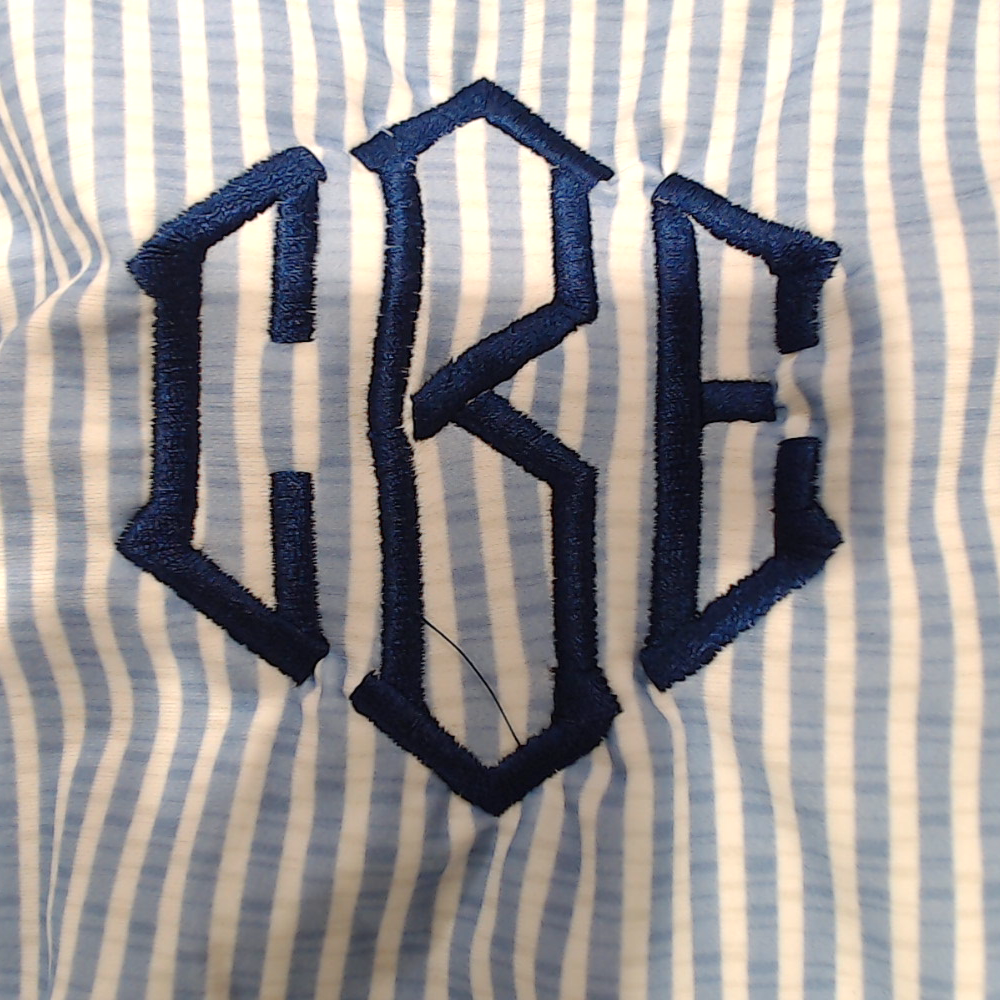 BLOOPER SWIM: Monogrammed High Neck Bikini Top