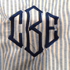 BLOOPER SWIM: Monogrammed High Neck Bikini Top