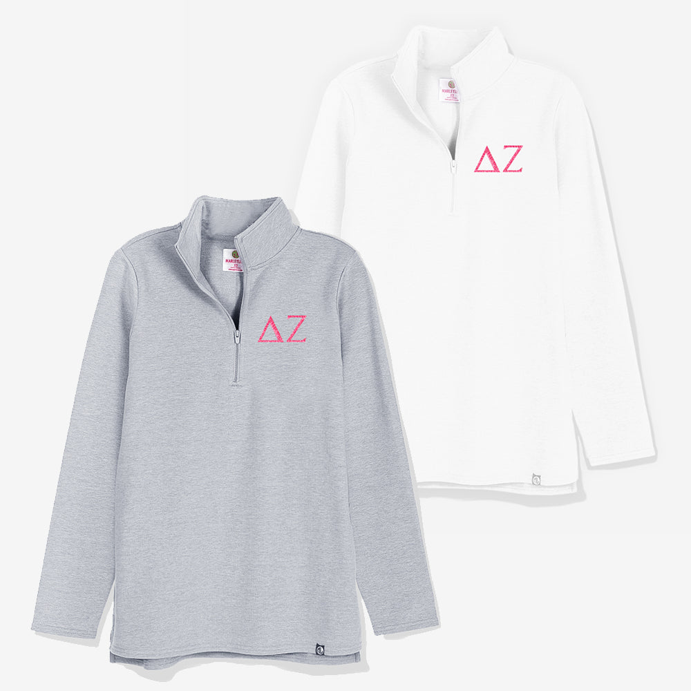 Delta Zeta Pullover Sweatshirt | Sorority Quarter Zip