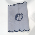 BLOOPER ACCESSORY: Monogrammed Scalloped Table Runner