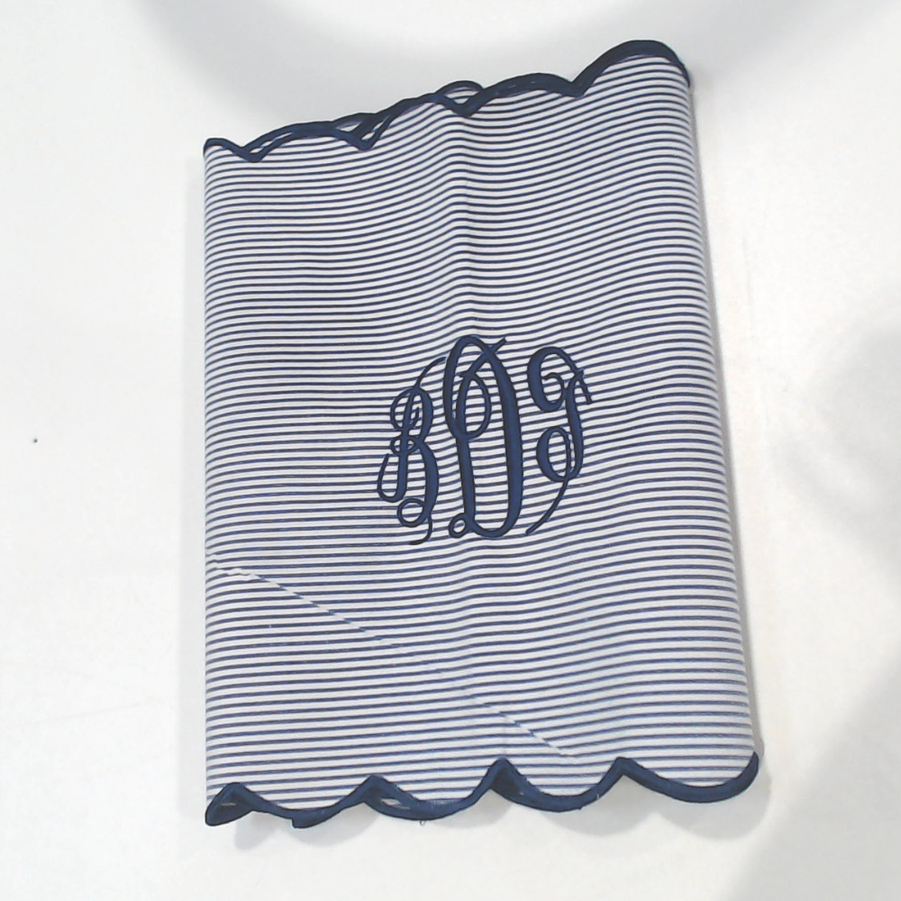 BLOOPER ACCESSORY: Monogrammed Scalloped Table Runner