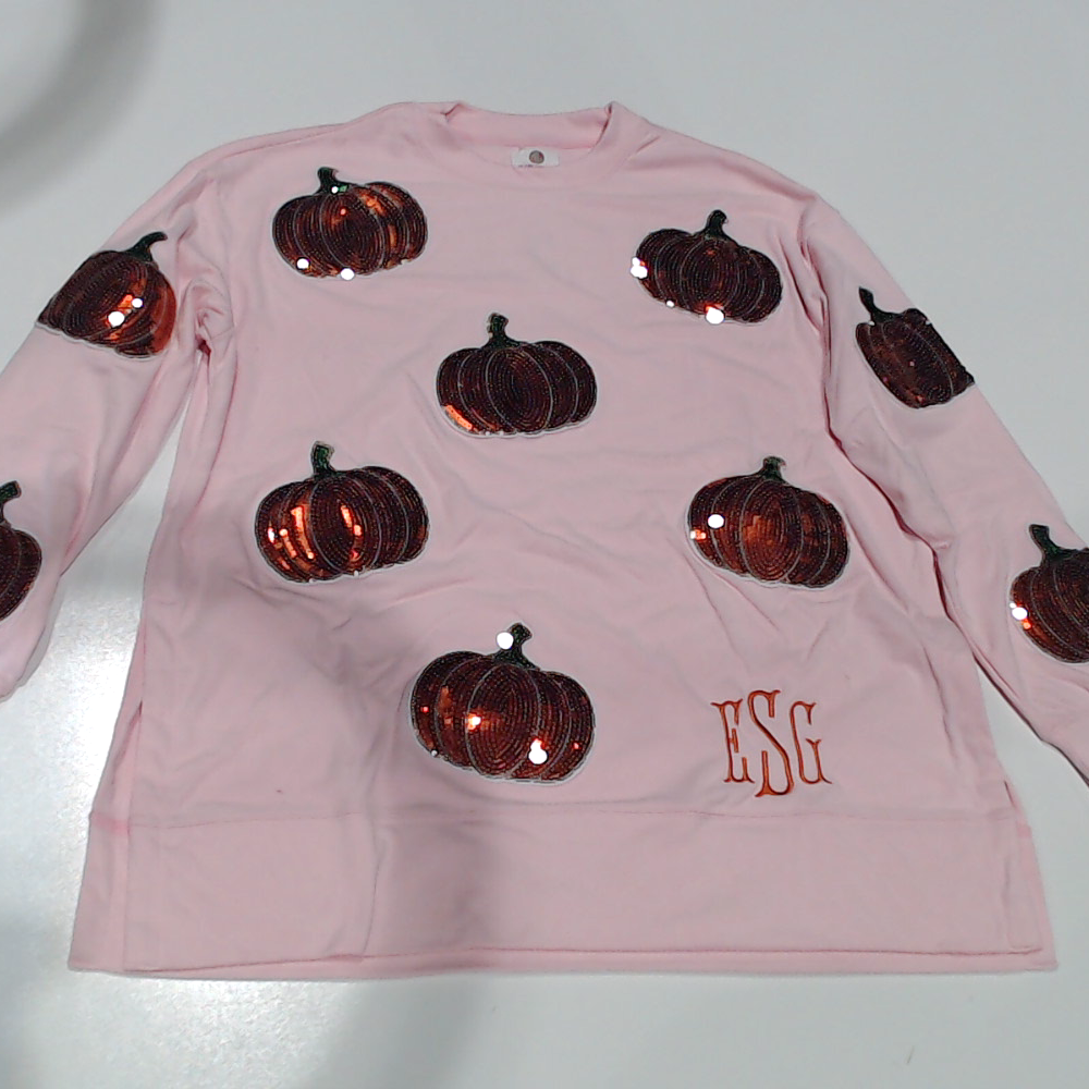 BLOOPER CLOTHING: Monogrammed Sequin Fall Sweatshirt