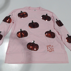 BLOOPER CLOTHING: Monogrammed Sequin Fall Sweatshirt