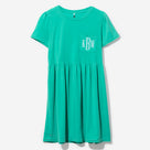 Monogrammed T-Shirt Dress | Teal