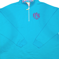 BLOOPER CLOTHING: Monogrammed Quarter Zip Sweatshirt