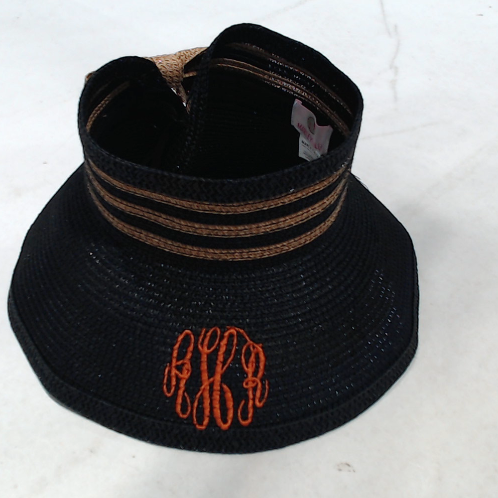 BLOOPER ACCESSORY: Monogrammed Packable Straw Visor