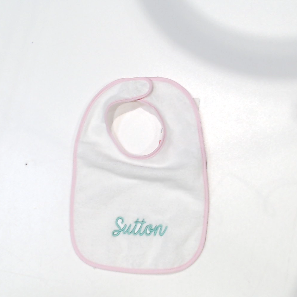 BLOOPER KIDS ACCESSORY: Monogrammed Outline Baby Bib