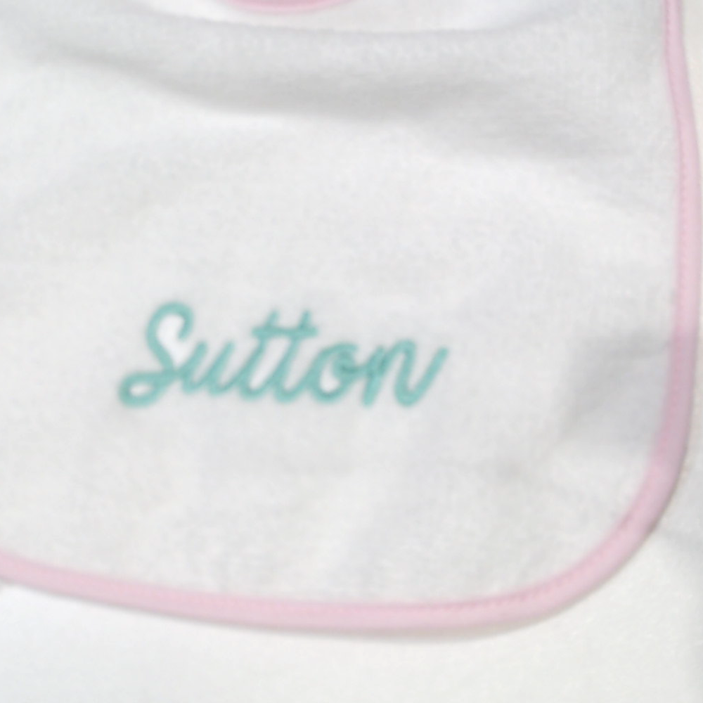 BLOOPER KIDS ACCESSORY: Monogrammed Outline Baby Bib