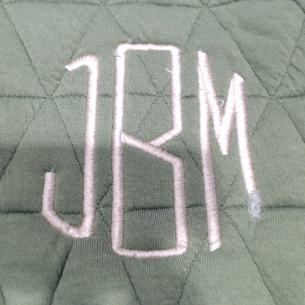 BLOOPER CLOTHING: Monogrammed Quilted Hoodie
